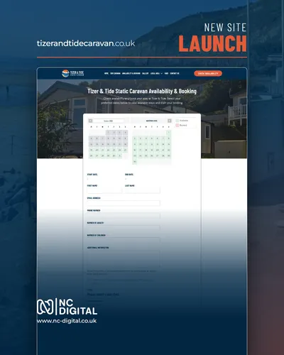 Tizer and Tide availability calendar and booking form