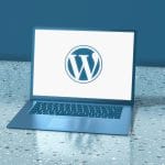 picture of laptop with wordpress open